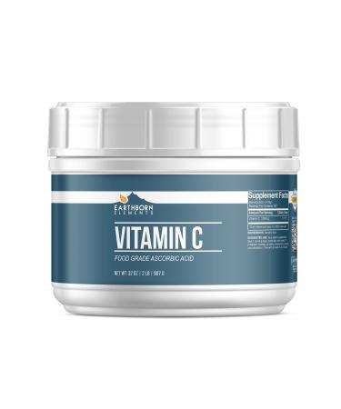 Earthborn Elements Vitamin C Powder (2 lb) Ascorbic Acid Supplement & Cleaner