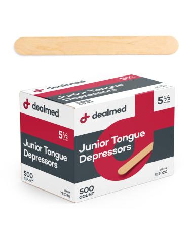 Dealmed 6 Senior Tongue Depressors 500 Non-Sterile Wood Tongue Depressor  Sticks Can Be Used as Tongue Depressors for Crafts in Medical Practice  Emergency First Aid Kits and More