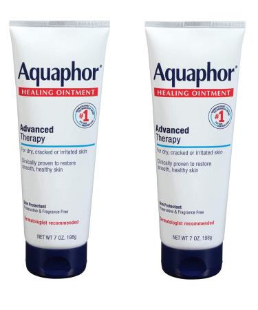 Aquaphor Healing Ointment Advanced Therapy Skin Protectant, Dry Skin Body  Moisturizer, 0.35 Oz Tube, 2 Count (Pack of 1)