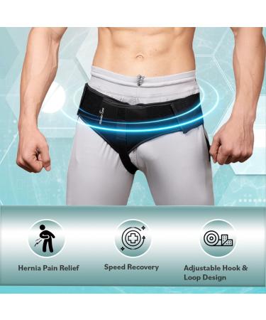 Wonder Care Hernia Belt for Men Inguinal - Hernia Truss, Groin Brace Hernia  Support for Men, Removable Compression Pads & Adjustable Groin Straps