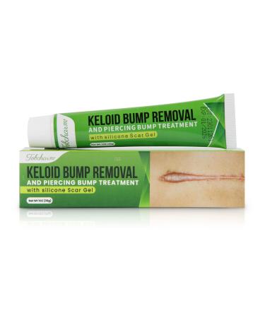 Tobcharm Keloid Scar Removal, Keloid Bump Removal for Piercings like Nose, Ear Piercings Keloid, also works for Stretch Marks, Surgical Scars, Great Piercing Bump Treatment with 30g Silicone Gel