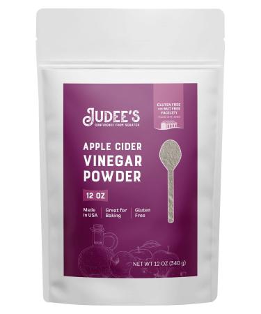 Judee's Apple Cider Vinegar Powder 12 oz - Gluten-Free and Nut-Free - Keto-Friendly and Great for Baking and Cooking - Add to Marinades, Glazes, Dry Rubs, and More 12 Ounce (Pack of 1)