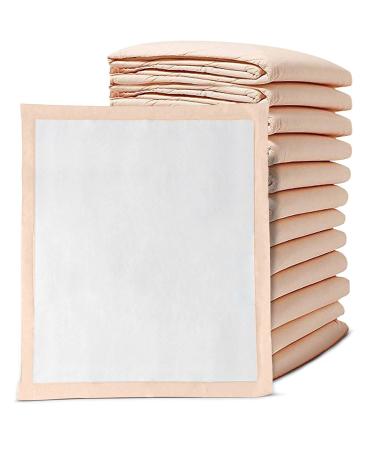 Premium Disposable Chucks Underpads 25 Pack, 30" x 36" - Highly Absorbent Bed Pads for Incontinence and Senior Care - Peach Color - Leak Proof Protection 30x36 Inch (Pack of 25)