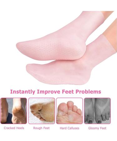 Purastep Silicone Gel Heel Socks For Dry Hard Cracked Heels Repair, Foot  Care Support Cushion With Spa Botanical Gel Pad - For Men And Women - (Free  Size) (1 Pair) (Blue) :