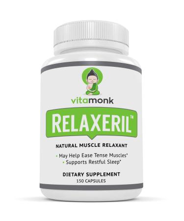 VitaMonk Relaxeril All-Natural Muscle Relaxer - Muscle Relaxer Supplement -  Complete Muscle Relaxing Formula