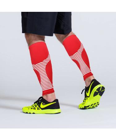 Gemx Calf Compression Sleeve Men & Women (1 Pair) Footless Calf Sleeves for Shin  Splints Support Breathable Neoprene Fabric Shin Sleeves for Calf Support  Ideal For Running Cycling & Hiking M (Calf