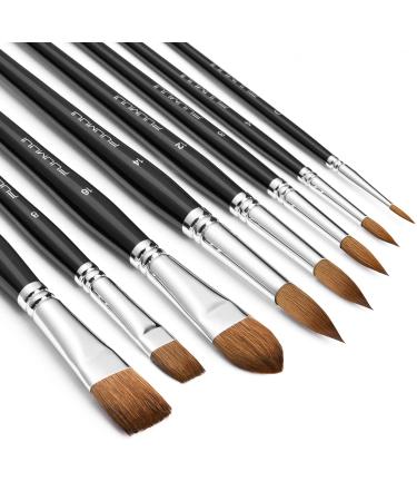 Kolinsky Sable Brush for Miniatures, Fuumuui 5pcs Fine Tip & Angle Sable  Detail Citadel Model Paint Brushes with Triangular Handle for Acrylic  Painting on Canvas, Watercolor, Oil, Model Painting