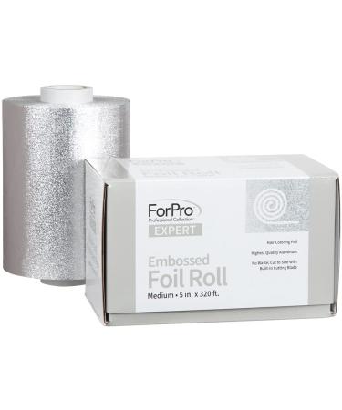 ForPro Embossed Foil Sheets 500S, Aluminum Foil, Pop-Up Dispenser, for Hair  Color Application and Highlighting Services, Food Safe, 5 W x 10.75 L,  100-Count