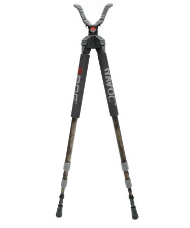 BOG Havoc Shooting Rests, Monopod, Bipods, and Tripods with Universal Shooting Rest Head, Lightweight Aluminum Construction, High Density Foam Grip, and Twist-Style Lock Legs for Hunting, and Outdoors Camo Bipod