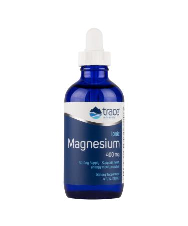 Trace Minerals Research Ionic Magnesium - 4 oz - Can Help with Muscle Cramps and Muscle Fatigue - Naturally Sourced and 100% Natural