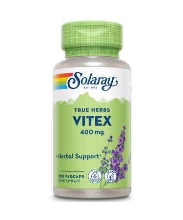 Solaray Vitex Berry 400mg | Womens Healthy Hormone Balance Formula | Menstruation & Menopause Support 100ct