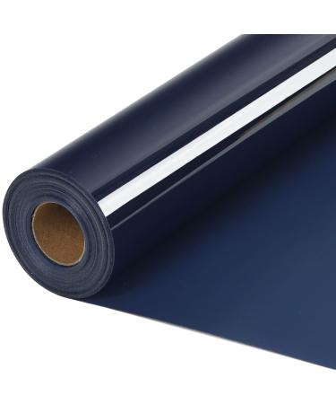 RENLITONG Navy HTV Iron on Vinyl 12Inch by 15ft Roll HTV Heat Transfer Vinyl for T-Shirt HTV Vinyl Rolls for All Cutter Machine - Easy to Cut & Weed for Heat Vinyl Design 01-navy 12IN by 15FT