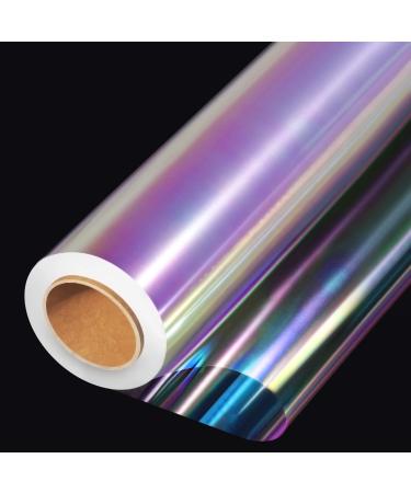 35 in x 50 ft Iridescent Cellophane Wrap Roll  Rainbow Cellophane Roll, Iridescent Film Cellophane Bags Large, Rainbow Wrapping Paper for Flower Gift Baskets Wrap DIY Wrapping (35