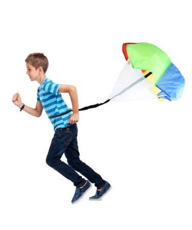 plplaaoo Kids Running Speed Training, Speed Drills Resistance Parachute Running Sprint Chute Soccer Football Sport Speed Training,Colorful Resistance Umbrella Safe NonToxic Physical Training