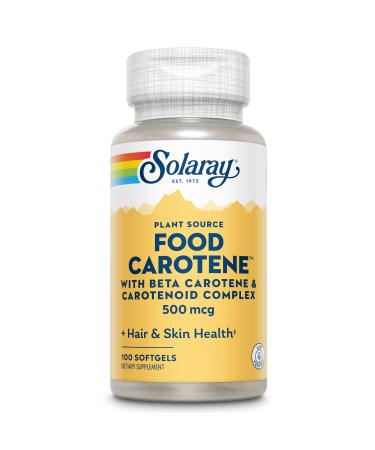 Solaray Food Carotene, Vitamin A 10000 IU | Healthy Skin, Eyes, Antioxidant & Immune Support (100 CT) 100 Count (Pack of 1)