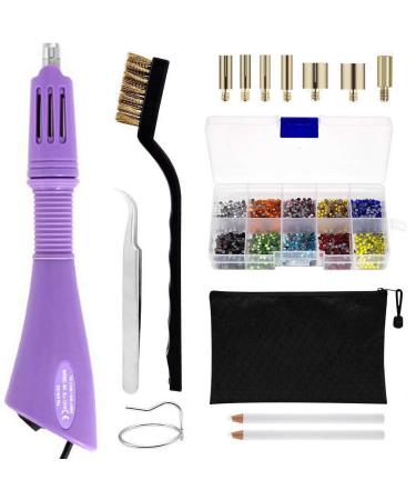 Hotfix Applicator, 7-in-1 Hot Fix Rhinestone Applicator Wand Setter Tool  Kit with 7 Tips, 2 Pencils and Tweezers