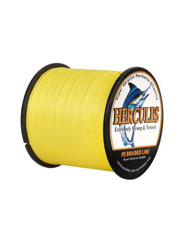 HERCULES Braided Fly Line Backing Fishing Line Fluorescent Yellow