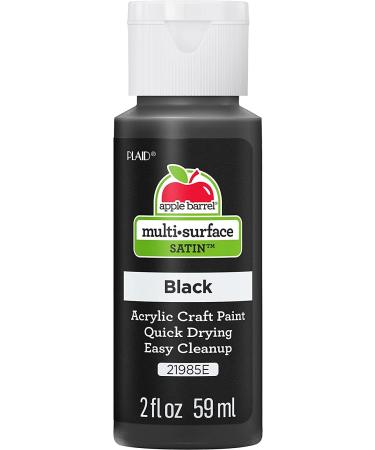 Apple Barrel 21985e Multi-Surface Acrylic Craft Paint, Black, 2 fl oz
