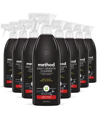  Method Daily Shower Cleaner Spray; Plant-Based & Biodegradable  Formula; Spray and Walk Away - No Scrubbing Necessary; Eucalyptus Mint  Scent; 828 ml Spray Bottles; 8 Pack; Packaging May Vary : Health