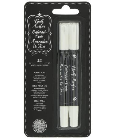 American Crafts 369907 Erasable White, 2 pack Chalk Marker
