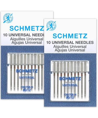 Schmetz Universal Sewing Machine Needles - Size 80/12-2 Cards - 20 Needles