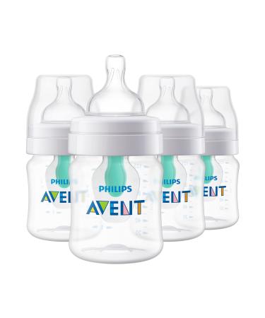 Philips AVENT Natural Baby Bottle with Natural Response Nipple, Clear, 4oz,  4pk, SCY900/04