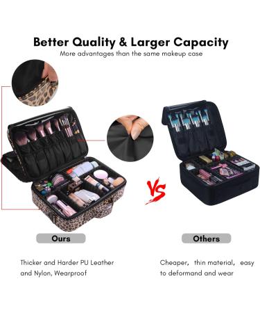 Travel Makeup Case Professional Cosmetic Train Cases Artist Storage Bag  Make Up Tool Boxes Brushes Bags With Compartments Waterproof Detachable  Vanity