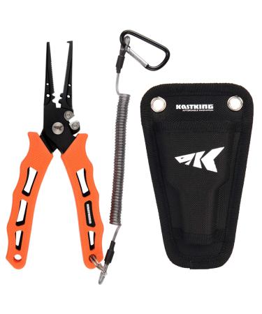 KastKing Intimidator Fishing Pliers, Corrosion Resistant Polymer Coated  Fishing Tools, Tungsten Carbide Cutters, Saltwater Resistant Fishing Gear