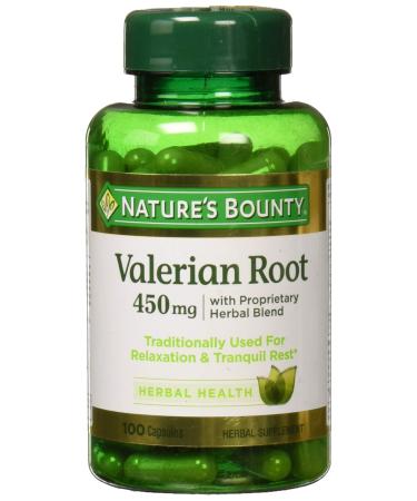 Nature's Bounty Valerian Root with Proprietary Herbal Blend 450 mg 100 Capsules
