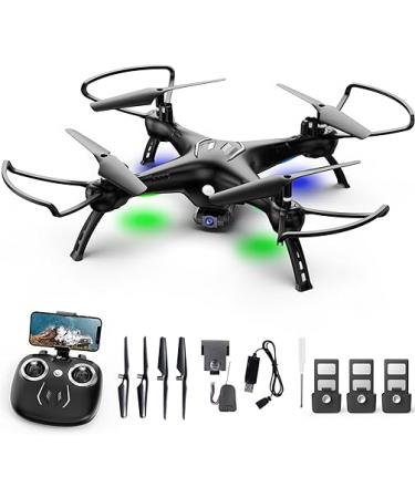 ATTOP FPV Drone with Camera for Adults/Kids/Beginners Total 30 Mins Flight time FPV Drones 120°Wide View, Easy Control with Remote/App/Voice/Gesture/Gravity 1 Key Operation Boys & Girls Toy Drone