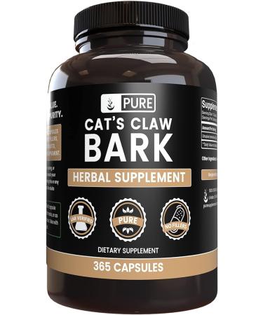 Pure Original Ingredients Cat's Claw Bark (365 Capsules) No Magnesium Or Rice Fillers, Always Pure, Lab Verified