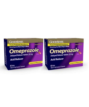 GoodSense Omeprazole Delayed Release, Acid Reducer Tablets 20 mg, 42 Count (2)