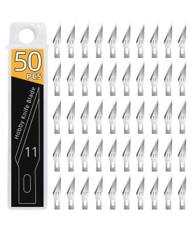DIYSELF 20PCS Craft Knife Blades, SK5 Carbon Steel #11 Exacto Knife Blades  Refill Hobby Art Blades Exacto Blades Cutting Tool with Storage Case for  Craft, Hobby, Scrapbooking, Stencil Silver(20pack)