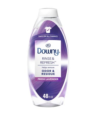 Downy Rinse & Refresh Laundry Odor Remover And Fabric Softener, Fresh Lavender, 48 Fl Oz, Safe On All Fabrics, Gentle On Skin, He Compatible Odor Eliminating Rinse 48oz