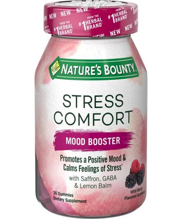 Nature's Bounty Stress Comfort Mood Booster Wild Berry 36 Gummies