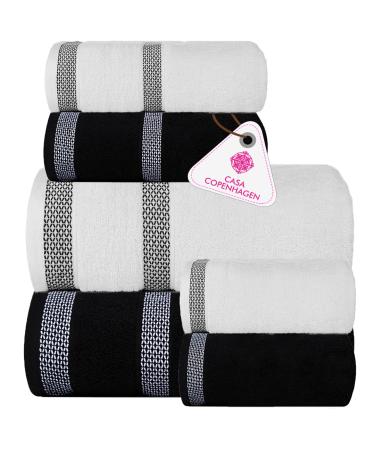 Designed in Denmark 550 GSM 2 Large Bath Towels 2 Large Hand Towels 2  Washcloths, Super Soft Egyptian Cotton 6 Towels Set for Bathroom, Kitchen &  Shower - Granite Grey & Mirage Grey