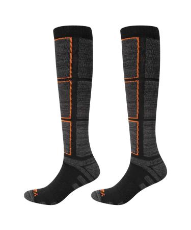 YUEDGE Men's Hiking Socks Moisture Wicking Cushioned Mid Calf