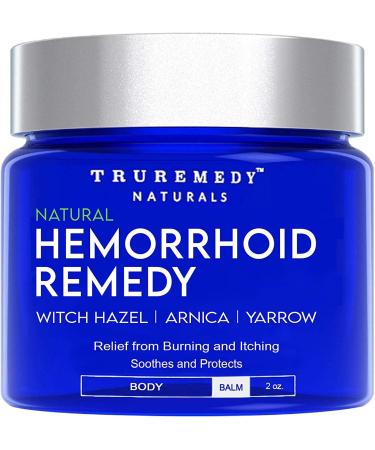 Remedy Hemorrhoid Balm – Fast Relief Hemorrhoid Cream for Burning, Itching, Pain, Swelling & Soothing | Anel Fissure Treatment | Witch Hazel Arnica & Yarrow Hemorrhoidal Ointment - 2 Oz