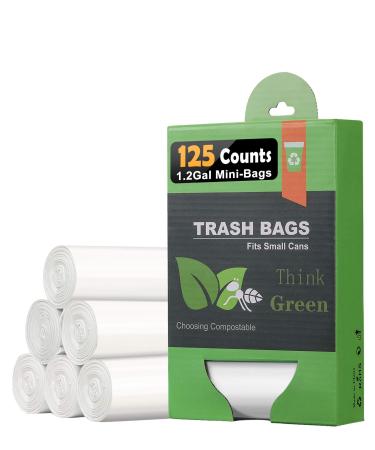 1.2 gallon trash can liners,Small clear Garbage Bags 300,Extra Strong 1 2  Gal Trash Bag,Fit 4.5-6 liters trash Bin Liners for Home Office Kitchen