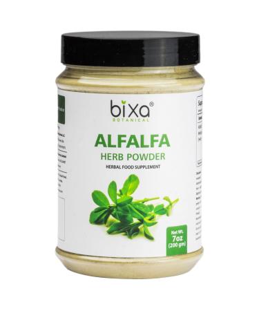 Alfalfa Powder (Medicago Sativa) Green Superfood | Supports Nutrition & Overall Well-Being |Natural Antioxidants Supplement| Support Joint ain by Bixa Botanical - 7 Oz (200g)