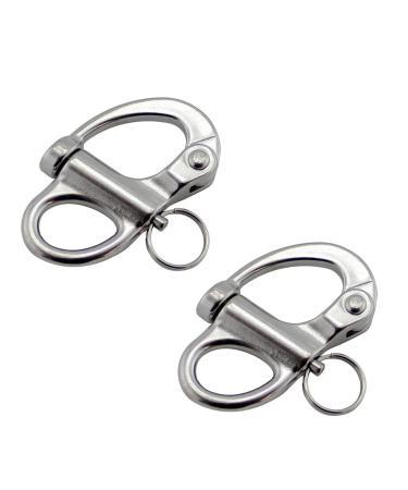 5/8 x 1/2 x 2-3/4 316 Stainless Steel Fixed Snap Hook Shackles