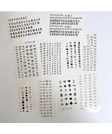 1sheet Waterproof Alphabet Pattern Temporary Tattoo Sticker | SHEIN USA