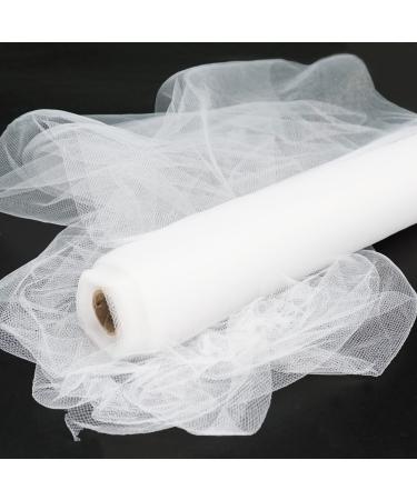 Tulle Fabric Rolls 6 Inch by 100 Yards (300 ft) White Tulle Ribbon Netting  Spool for Tutu Skirt Wedding Baby Shower Birthday Party Decorations Christmas  Gift Wrapping DIY Crafts 28 Colors (White)
