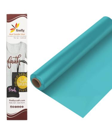 Firefly Craft Heat Transfer Vinyl for Silhouette and Cricut 12 inch by 20 Aqua