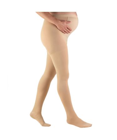 Truform 20-30 mmHg Maternity Compression Pantyhose Tummy Support for  Pregnant Belly Black X-Tall Black X-Tall Maternity