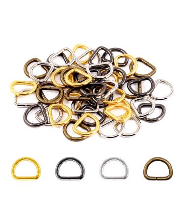  Swpeet 150Pcs 1 Inch / 25mm Bronze Heavy Dut Multi-Purpose  Metal D Ring Semi-Circular D Ring for Keychains Belts Hardware Bags Ring  Hand DIY (Bronze, Metal D Rings)