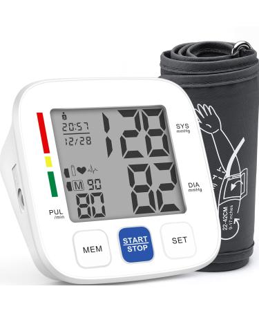 Blood Pressure Machine-Extra Large Upper Arm BP Cuff- Digital BP Monitor for 2 Users Pulse Rate Monitoring Meter Automatic Blood Pressure Cuff with 2x90 Memories USB Cable-Large Cuff 9-17in(22-42cm)
