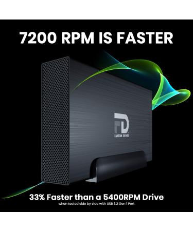 Fantom Drives 14TB External Hard Drive HDD GFORCE 3 Pro 7200RPM