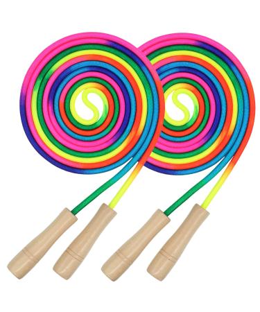 ANCIRS 2 Pack 2-Meter Dance Ribbons, Rainbow Streamers Rhythmic Gymnastics  Ribbon, Baton Twirling Wands on Sticks for Kids Artistic Dancing :  : Toys & Games