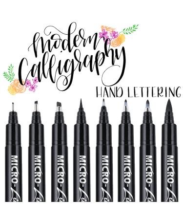 Dyvicl Hand Lettering Pens, Calligraphy Brush Pens Art Markers for  Beginners Writing, Sketching, Art Drawing, Illustration, Scrapbooking,  Journaling, Black Ink …